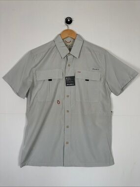 Eddie Bauer Guide 2.0 Shirt Men UPF 50 Fishing Hiking Short Sleeve Size M